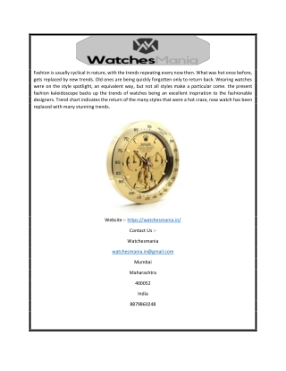 Buy Replica Watches Online India | Watchesmania.in