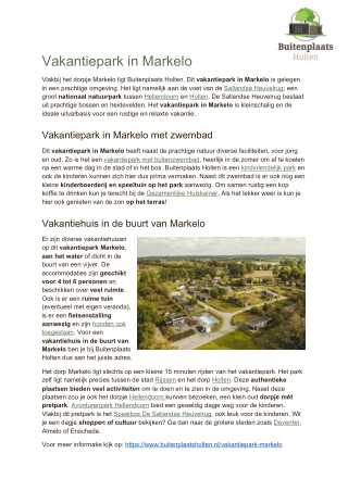 Vakantiepark Markelo