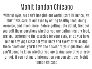 Mohit tandon Chicago