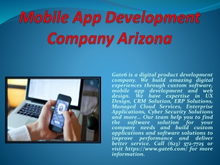 Mobile App Development Company Arizona
