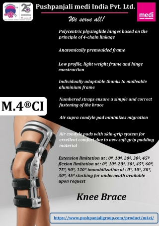 M.4 CI | Functional rigid brace | Pushpanjali medi India Pvt Ltd