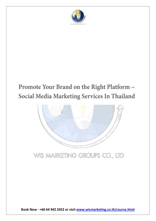 Social Media Marketing Services in Thailand - Wismarketing Help To Enhance Your Brand