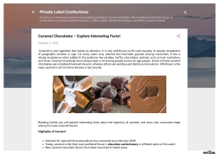 Caramel Chocolates – Explore Interesting Facts!