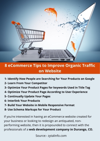 8 eCommerce Tips to Improve Organic Traffic on Website