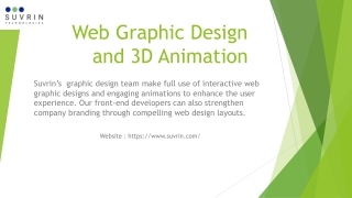 Web Graphic Design and 3D Animation