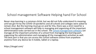 School management Software Helping hand For School