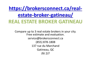 REAL ESTATE BROKER GATINEAU