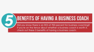 5 Benefits Of Having A Business Coach
