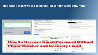 Hoe gmail wachtwoord te herstellen zonder telefoonnummer