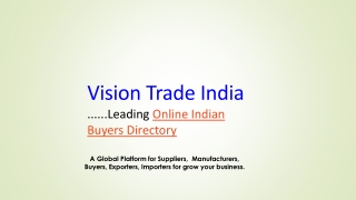 Find Best Buyers Directory in India | Get Top Global Buyers Directory