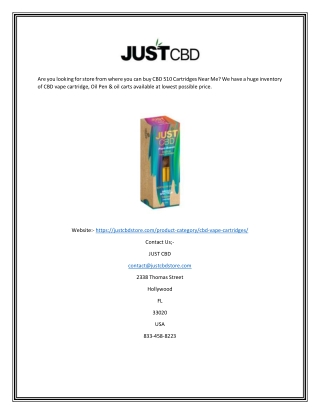 Vape Cartridge | Justcbdstore.com