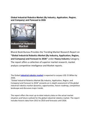 Global Industrial Robotics Market Forecast 2026