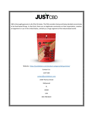 CBD Gummies for Pain | Justcbdstore.com