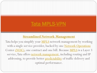 Tata Global MPLS Service provider in India | Call: 9036000187 | Tariff/Plans Cost