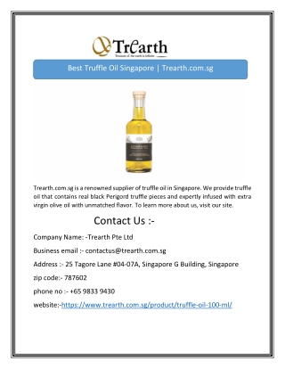 Best Truffle Oil Singapore | Trearth.com.sg