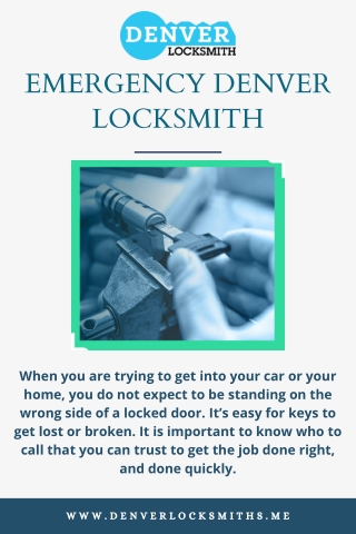 Emergency Locksmith Services - 24 Hour Locksmith Services - Denver, CO