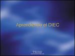 Aprendiendo el DIEC