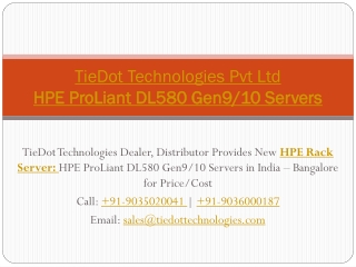 HPE ProLiant DL580 Gen9/10 Servers | Price/Cost in India