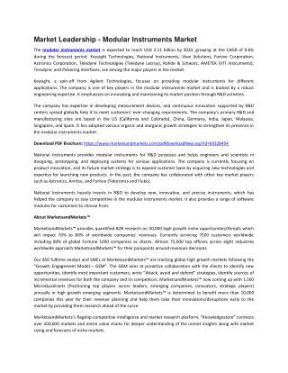Modular Instruments Market by Platform Type (PXI, AXIe, VXI) - 2023 | MarketsandMarkets