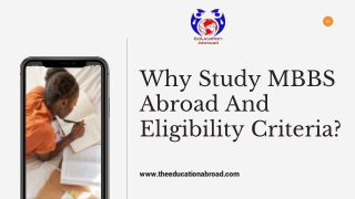 Why Study MBBS Abroad And Eligibility Criteria ?