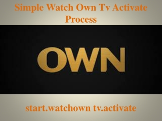 Simple Watch Own Tv Activate Process