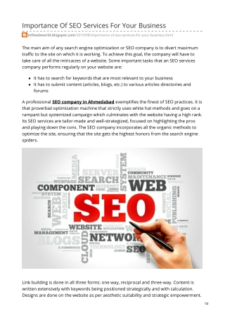 Importance Of SEO Services For Your Business