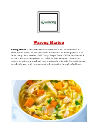 5% Off - Warong Marion Oaklands Park Takeaway, SA