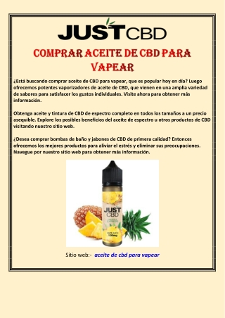 Comprar aceite de CBD para vapear