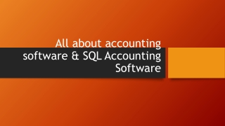 All about accounting software & SQL Accounting Software