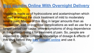 Buy Vicodin Online Without Prescription