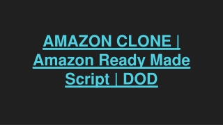 AMAZON CLONE | Amazon Ready Made Script | DOD