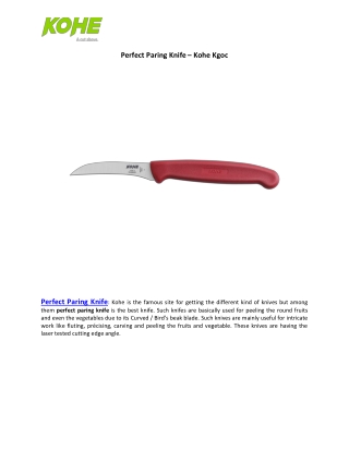 Perfect Paring Knife – Kohe Kgoc