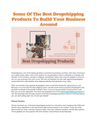 Drop shipping business ideas