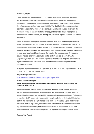 Digital Oilfield Market Research Report - Forecast till 2023