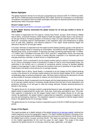 Drones for Oil and Gas Market Research Report - Global Forecast till 2025