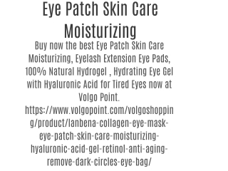 Eye Patch Skin Care Moisturizing