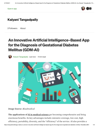 An Innovative Artificial Intelligence–Based App for the Diagnosis of Gestational Diabetes Mellitus (GDM-AI)