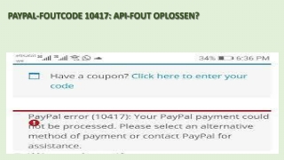 PayPal-foutcode 10417: API-fout oplossen?