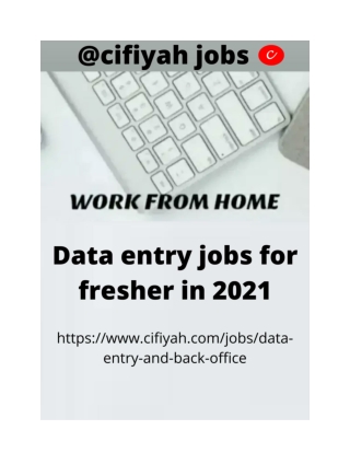 Best data entry jobs for fresher in 2021