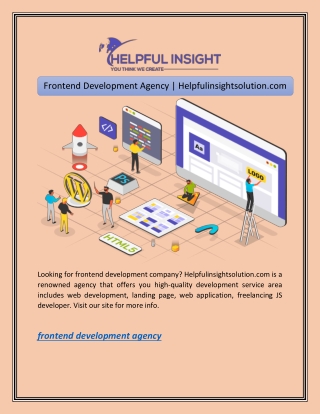 Frontend Development Agency | Helpfulinsightsolution.com