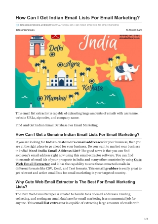 How Can I Get a Genuine Indian Email Database For Email Marketing?