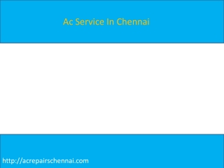 Ac Service In Chennai