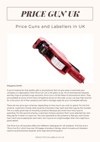 How to Use Price Gun for Labelling Products