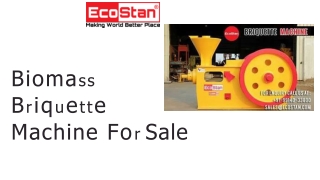 Biomass Briquette Machine For Sale | Ecostan