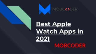 Best Apple Watch Apps in 2021- Mobcoder