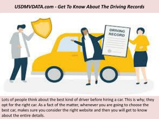 USDMVDATA.com - Get To Know About The Driving Records