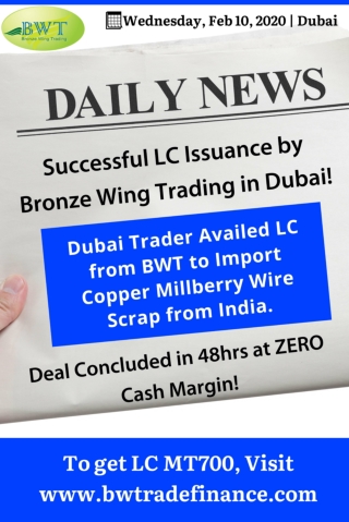 Import LC Issuance – LC Providers in Dubai