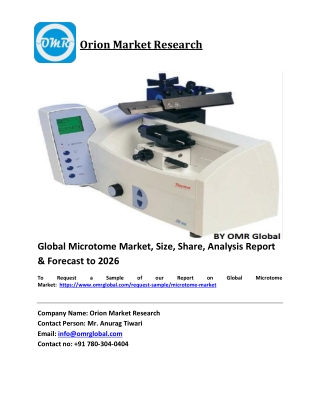 Global Microtome Market Size, Industry Trends, Share and Forecast 2020-2026