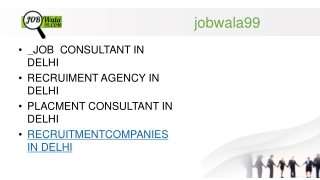 Job Placement Consultant Recruitment Agency In Delhi NCR