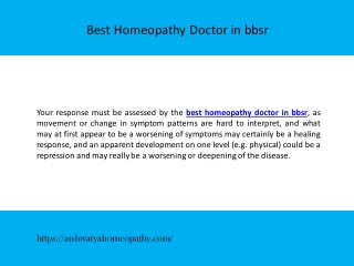 Best Homeopathy Doctor in bbsr